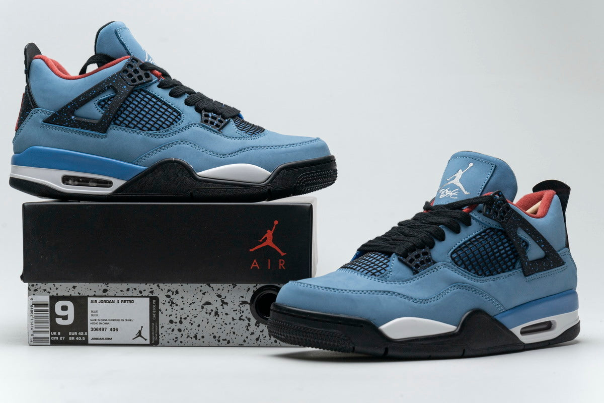 Air Jordan 4 Retro Travis Scott Cactus Jack Reps Sneakers 308497-406