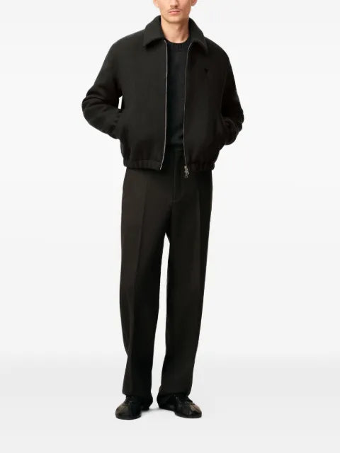 AMI Paris Ami De Coeur zip-fastening wool  jacket