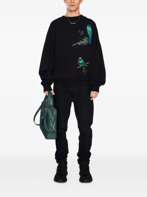 PLACE OF ËLMS birds-embroidered sweatshirt